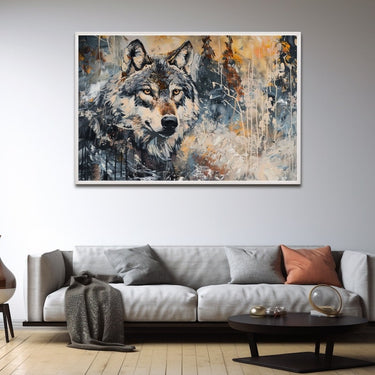 Peinture Loup Abstrait